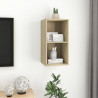 Wisząca szafka pod TV, kolor dąb sonoma, 37x37x72 cm