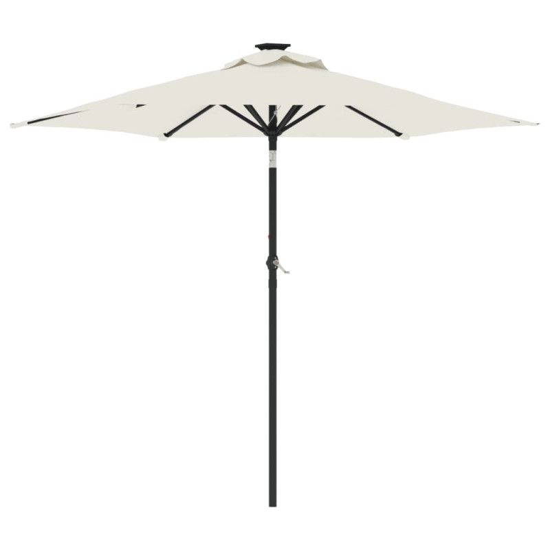 Parasol ogrodowy na stalowym słupku, biały, 225x225x212 cm