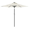 Parasol ogrodowy na stalowym słupku, biały, 225x225x212 cm