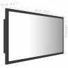 Lustro łazienkowe z LED, szare, 80x8,5x37 cm, akryl