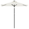 Parasol ogrodowy na stalowym słupku, biały, 225x225x212 cm