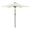 Parasol ogrodowy na stalowym słupku, biały, 225x225x212 cm