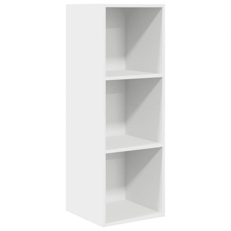 Wisząca szafka pod TV, biała, 37x37x107 cm