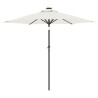 Parasol ogrodowy na stalowym słupku, biały, 225x225x212 cm