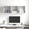 Wisząca szafka pod TV, biała, 37x37x107 cm
