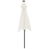 Parasol ogrodowy na stalowym słupku, biały, 225x225x212 cm