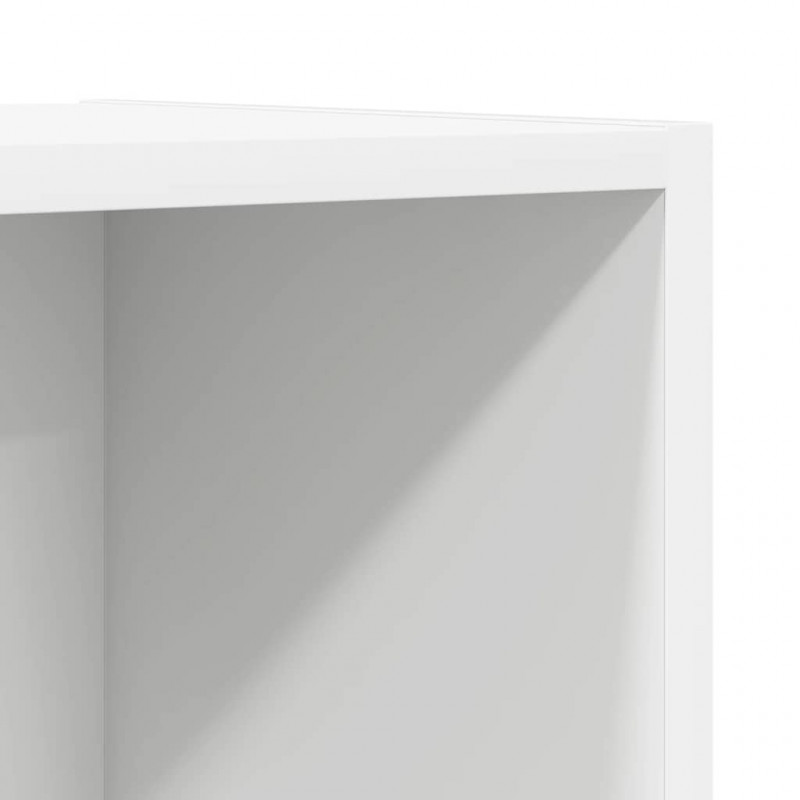 Wisząca szafka pod TV, biała, 37x37x107 cm