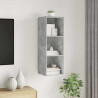 Wisząca szafka pod TV, szarość betonu, 37x37x107 cm