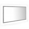 Lustro łazienkowe LED, szarość betonu, 90x8,5x37 cm, akryl