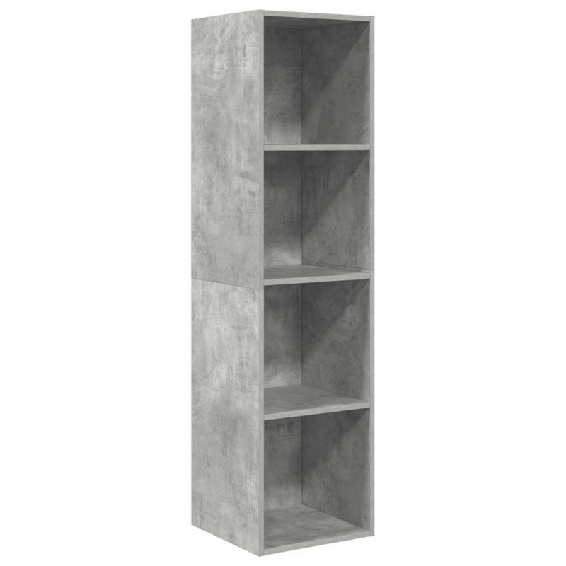 Wisząca szafka TV, szarość betonu, 37x37x142,5 cm