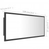 Lustro łazienkowe z LED, szare, 100x8,5x37 cm, akryl