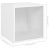 Szafka pod telewizor, biała 37x35x37 cm materiał drewnopochodny