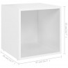 Szafki pod TV 2 szt., białe 37x35x37 cm materiał drewnopochodny