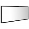 Lustro łazienkowe LED, wysoki połysk czarne, 100x8,5x37, akryl