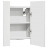 Szafka łazienkowa z lustrem i LED, biała, 40x12x45 cm, akryl