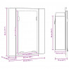Szafka łazienkowa z lustrem i LED, biała, 40x12x45 cm, akryl