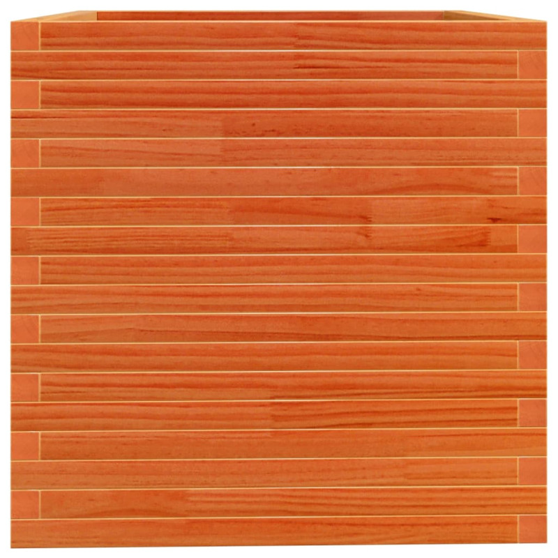 Donica ogrodowa, woskowy brąz, 70x70x72,5 cm, drewno sosnowe