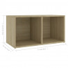 Szafka pod TV, dąb sonoma, 72x35x36,5 cm