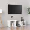 Szafka pod TV, biała, 107x35x37 cm, materiał drewnopochodny