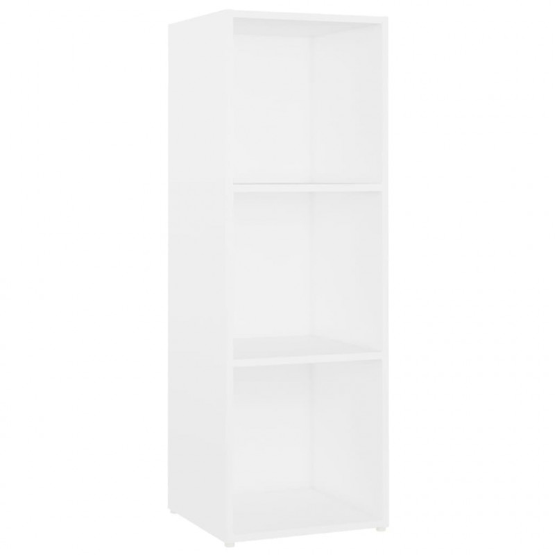 Szafka pod TV, biała, 107x35x37 cm, materiał drewnopochodny