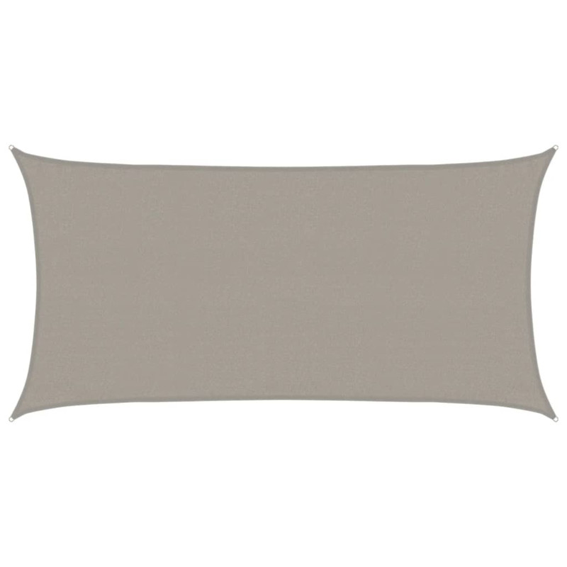 Żagiel przeciwsłoneczny, 160 g/m², jasnoszary, 3x6 m, HDPE