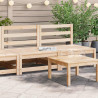 Ogrodowa sofa środkowa, lite drewno sosnowe