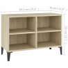 Szafka TV, metalowe nóżki, dąb sonoma, 69,5x30x50 cm