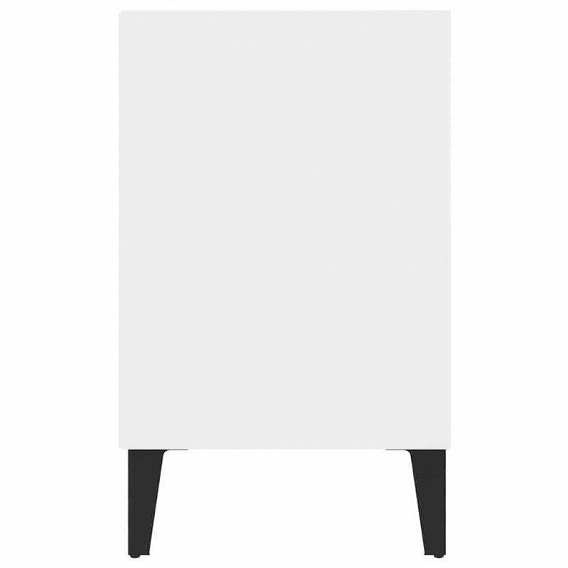 Szafka TV, metalowe nóżki, biel, 103,5x30x50 cm