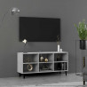 Szafka TV, metalowe nóżki, szarość betonu, 103,5x30x50 cm