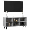 Szafka TV, metalowe nóżki, szarość betonu, 103,5x30x50 cm