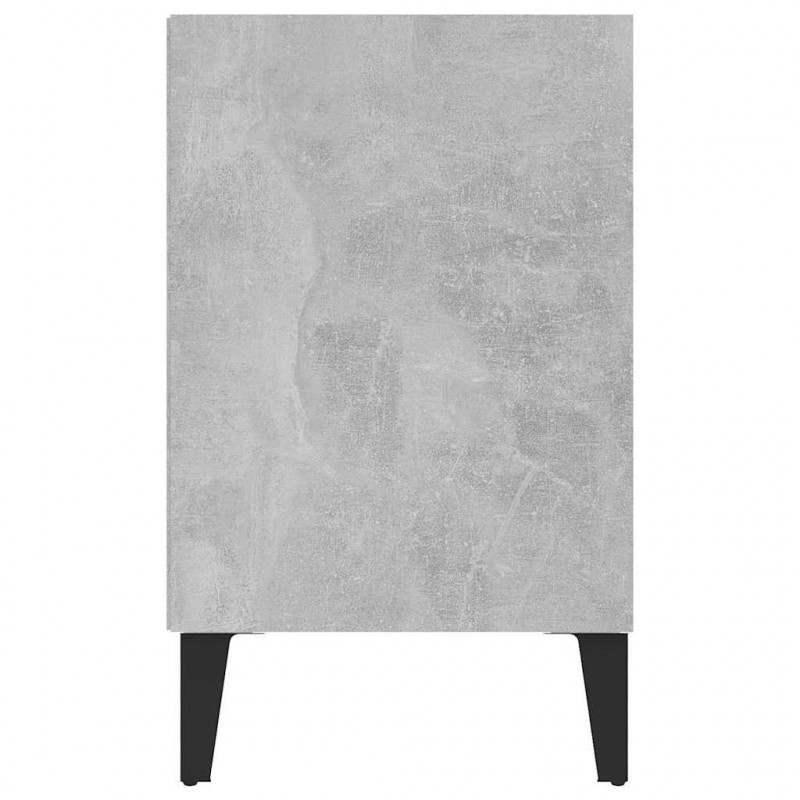 Szafka TV, metalowe nóżki, szarość betonu, 103,5x30x50 cm
