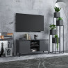 Szafka TV, metalowe nóżki, szara, 103,5x35x50 cm