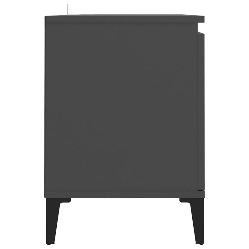Szafka TV, metalowe nóżki, szara, 103,5x35x50 cm