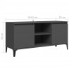 Szafka TV, metalowe nóżki, szara, 103,5x35x50 cm