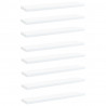 Półki na książki, 8 szt., białe, 40x10x1,5 cm