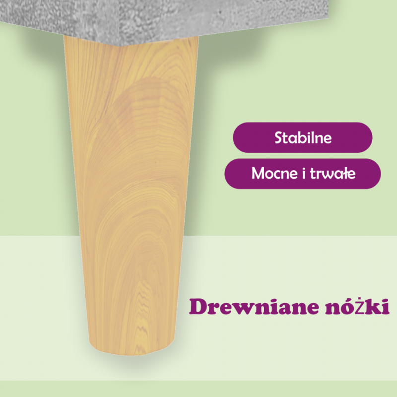 Stolik kawowy, szarość betonu, 60x60x30 cm