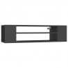 Wisząca szafka TV, szara 100x30x26,5 cm materiał drewnopochodny