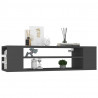 Wisząca szafka TV, szara 100x30x26,5 cm materiał drewnopochodny