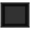 Wisząca szafka TV, czarna, wysoki połysk, 100x30x26,5 cm
