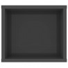 Wisząca szafka TV, szara, wysoki połysk, 100x30x26,5 cm