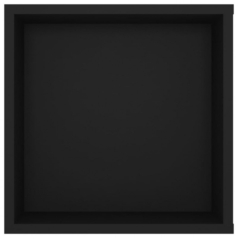 Wisząca szafka TV, czarna 102x35x35 cm, materiał drewnopochodny