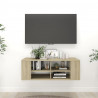 Wisząca szafka pod TV, dąb sonoma, 102x35x35 cm