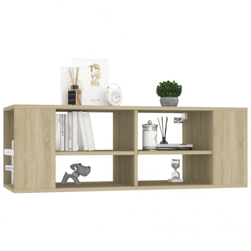 Wisząca szafka pod TV, dąb sonoma, 102x35x35 cm
