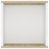 Wisząca szafka pod TV, biel i dąb sonoma, 102x35x35 cm