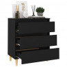 Komoda, czarna, 60x35x69 cm, materiał drewnopochodny