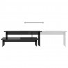 Szafka pod TV, czarna, wysoki połysk, 180x30x43 cm