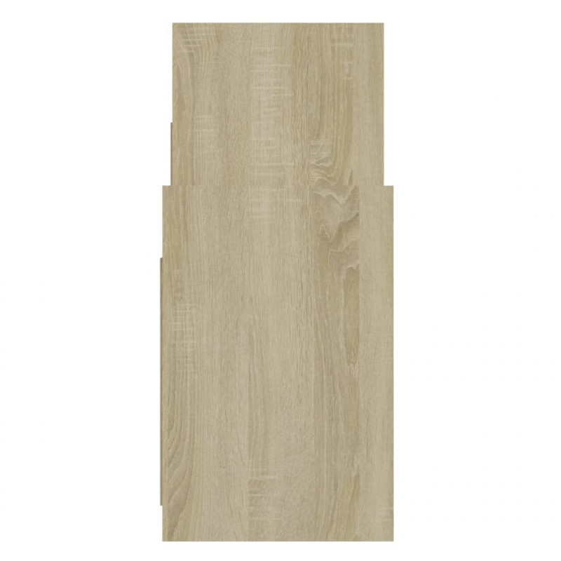 Szafka, dąb sonoma i biel, 60x26x60 cm, materiał drewnopochodny