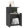 Szafki nocne, 2 szt., szare 40x35x60 cm materiał drewnopochodny