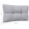 3-cz. zestaw wypoczynkowy do ogrodu, szare poduszki, sosnowy