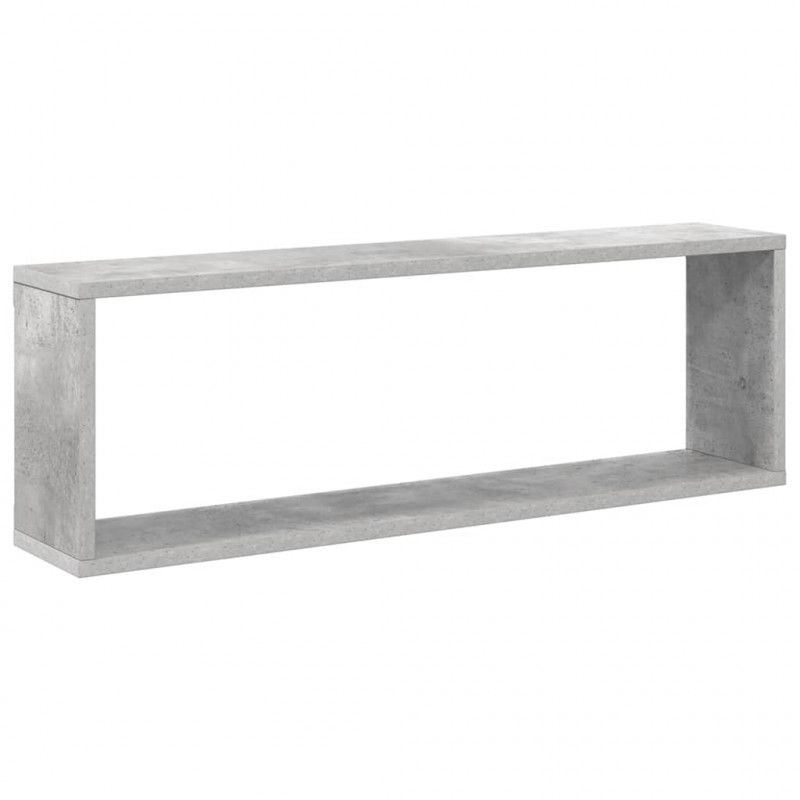 Półki ścienne kostki, 6 szt., szarość betonu, 80x15x26,5 cm